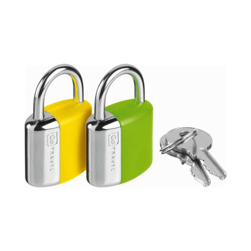 Picture of PADLOCK MINI TWIN KEY YELLOW / GREEN